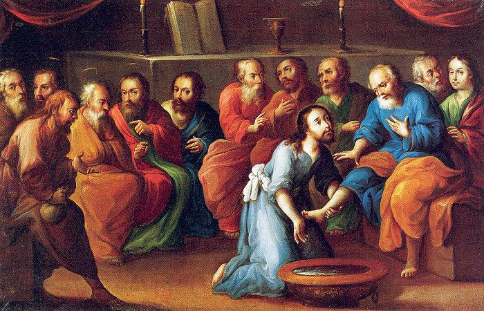 Mota, Jose de la Christ Washing the Feet of the Disciples Spain oil painting art